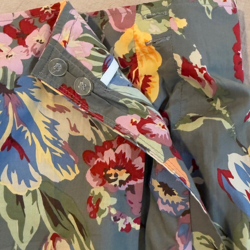 Ruff Hewn Cotton Tropical Floral Set Button Down Blouse AND Wrap Skirt Size L/16 - Picture 11 of 14